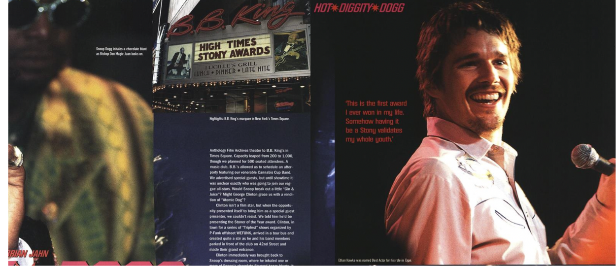 Ethan Hawke’s First Acting Award Was a Bong From High Times. He Has Not Forgotten It.